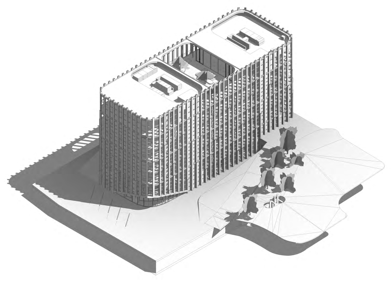 A render of a building