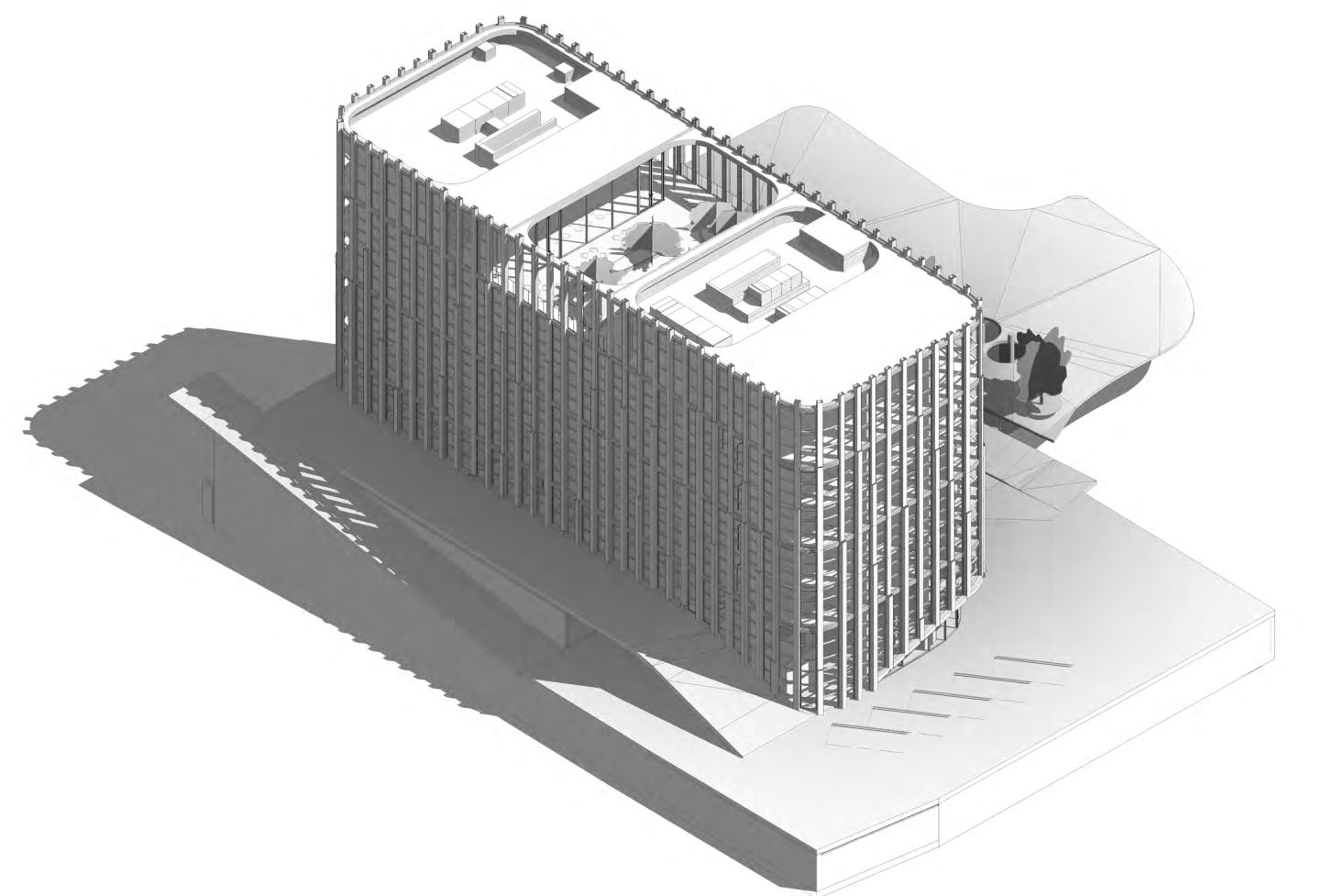 A render of a building